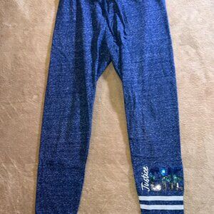 Justice Active Girls Sz 12 Heather‎ Blue Cheer Gymnast Sweatpants Joggers (Q)
